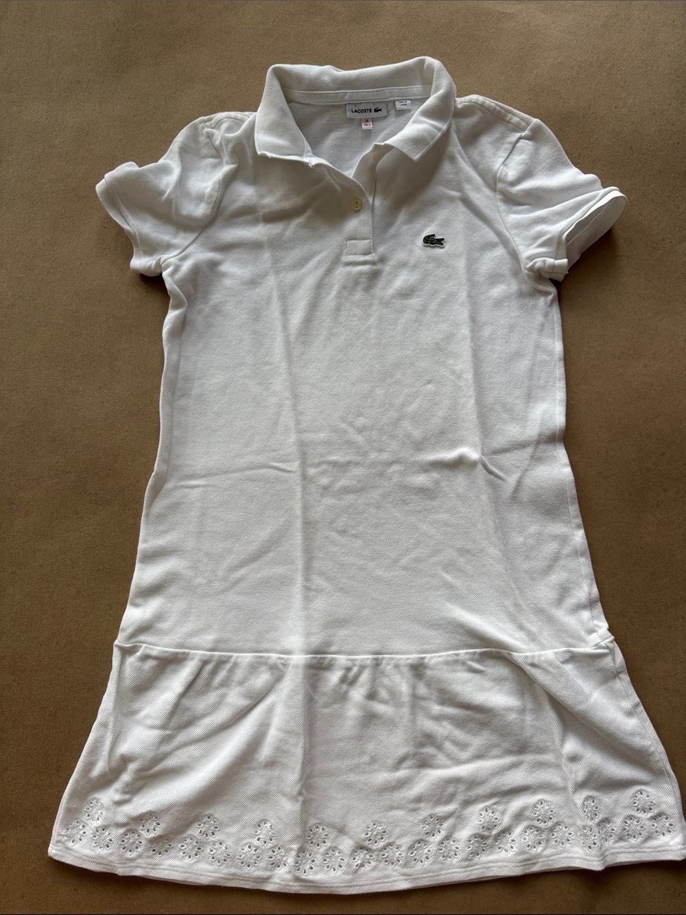 Lacoste Girl Dress Polo-style White Dress